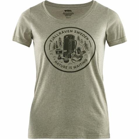 Fjallraven Fikapaus T-Shirt Green Singapore For Women (SG-220691)